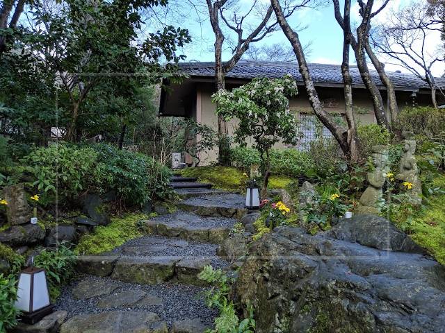 寂庵の敷地の中には美しい日本庭園